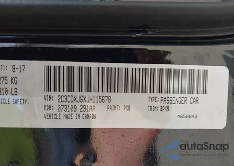 2018 Dodge Charger Gt Awd from USA, damaged, VIN 2C3CDXJGXJH115678